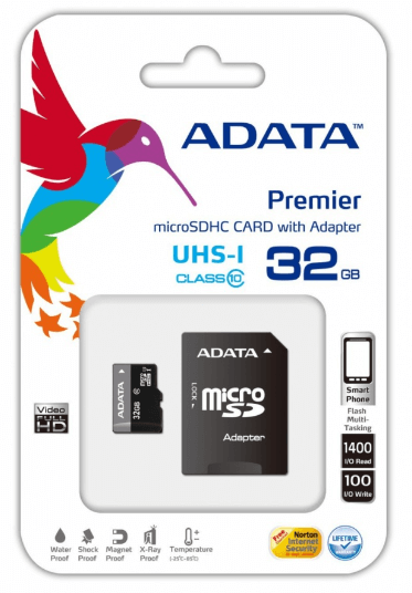 Memoria Micro SDHC Card 32gb Adata Con Adaptador Class 10 Vikingotek