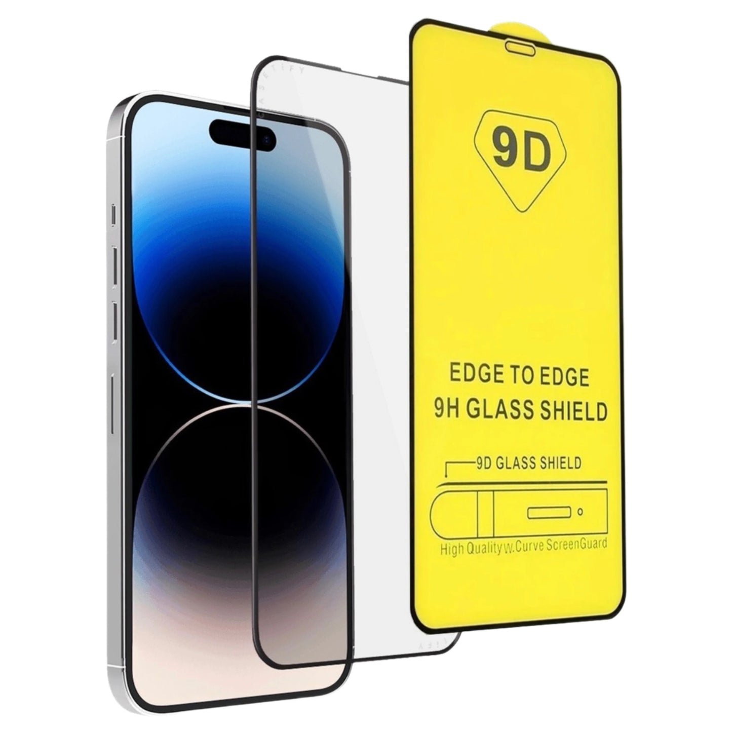 2 Piezas de Mica Cristal Templado Transparente 9d Completa Para Iphone 15 Plus Vikingotek