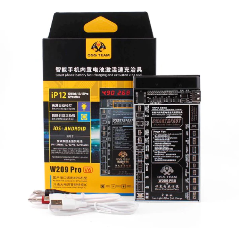 Activador Y Cargador De Batería W209 PRO V7.0 OSS TEAM Hasta 12 Pro Max Vikingotek