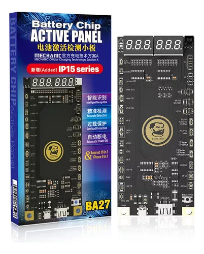 Activador Y Cargador de Baterías Para Android y Iphone Mechanic BA27 Vikingotek