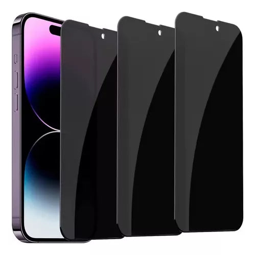 2 Piezas Mica Cristal Templado 9d Completa De Privacidad Para iPhone 14 Pro Vikingotek