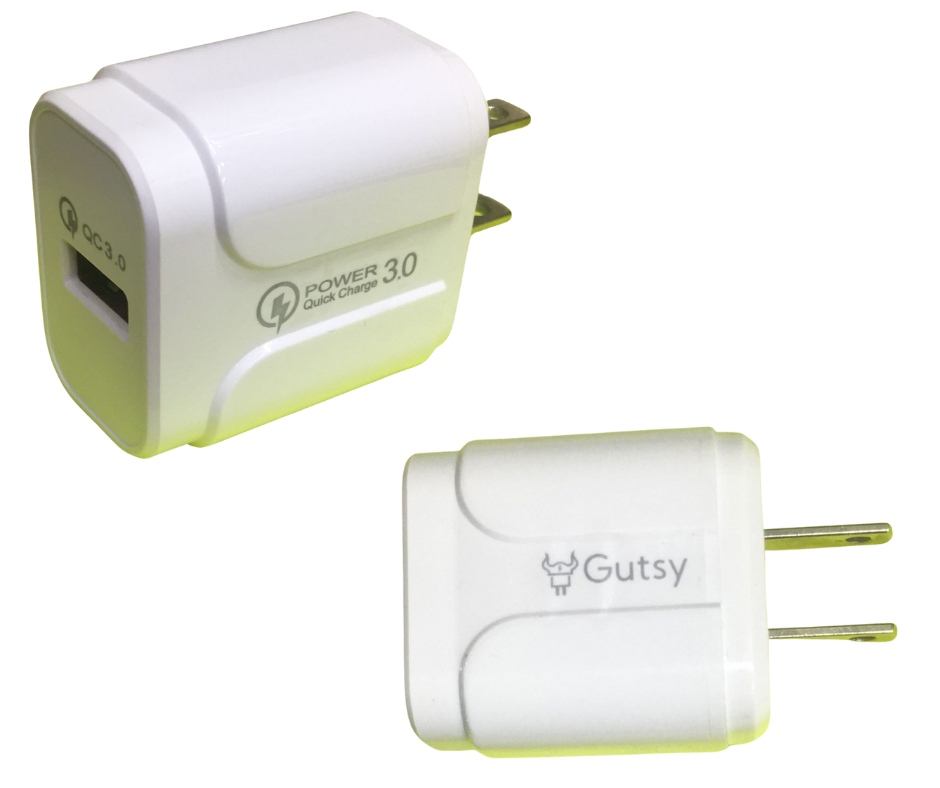 Cargador de Pared Carga Rápida D22 3A 12V Entrada USB Blanco Vikingotek