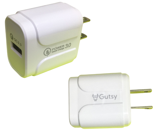 Cargador de Pared Carga Rápida D22 3A 12V Entrada USB Blanco Vikingotek