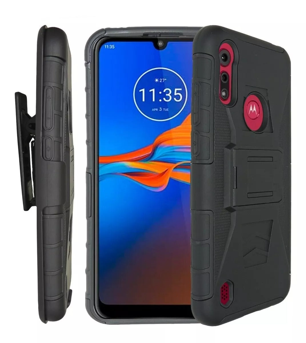 Funda De Uso Rudo Para Motorola E6s 2020 Vikingotek