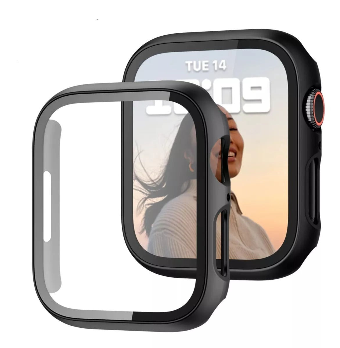 Case Con Cristal Templado  360° Compatible con Apple Watch, 46mm  Vikingotek