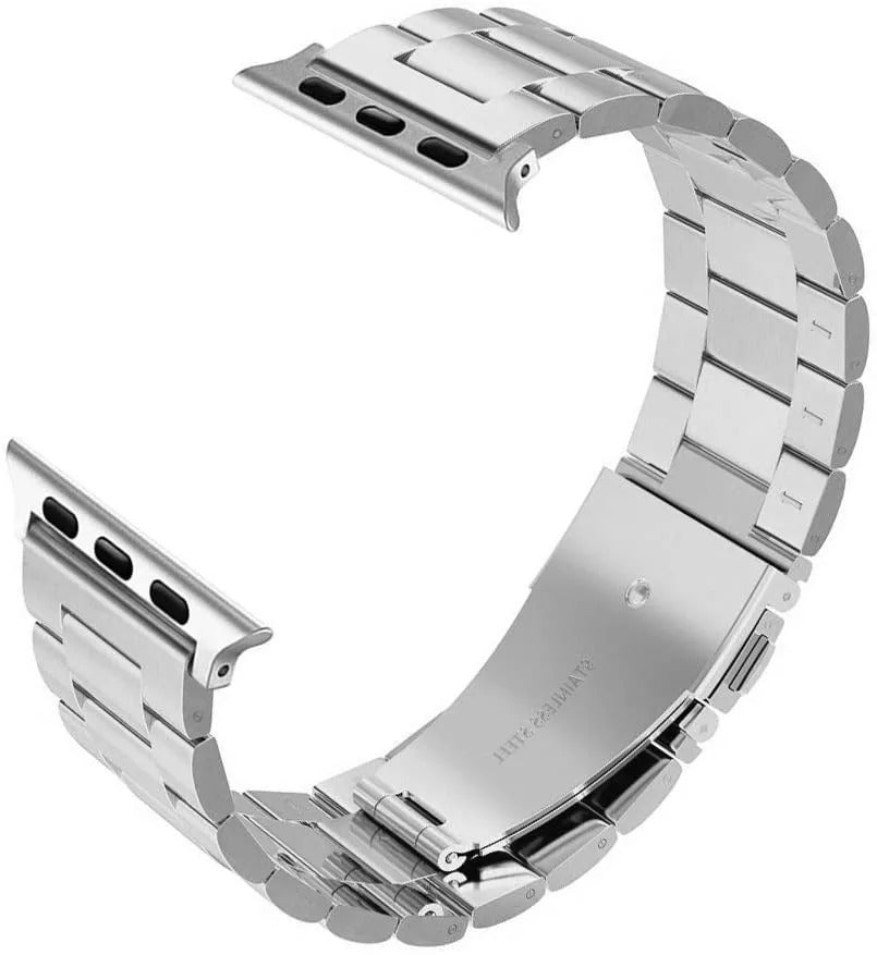 Correa de reloj de acero inoxidable compatible con Apple Watch, 38mm/40mm Vikingotek