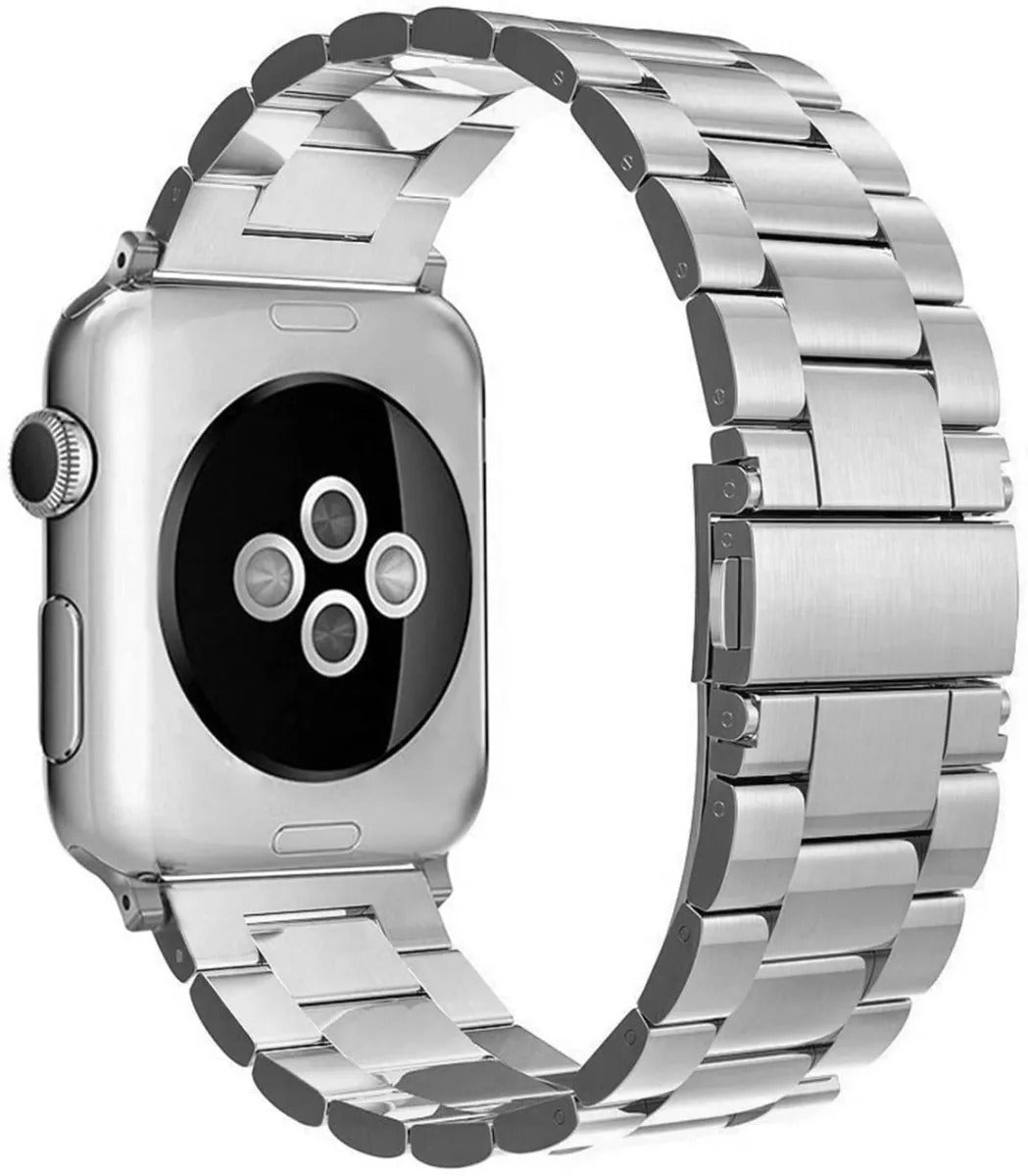 Correa de reloj de acero inoxidable compatible con Apple Watch, 38mm/40mm Vikingotek