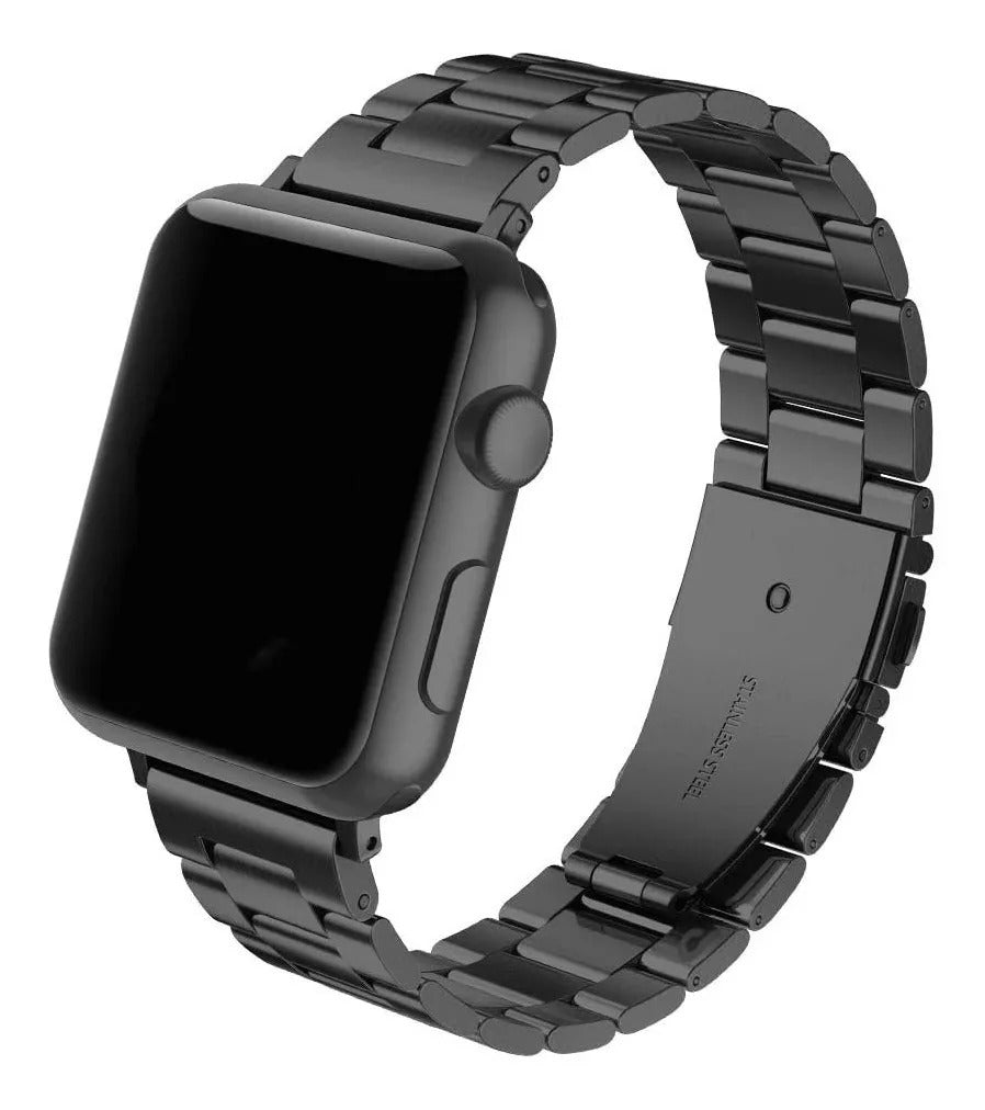 Correa de reloj de acero inoxidable compatible con Apple Watch, 38mm/40mm Vikingotek
