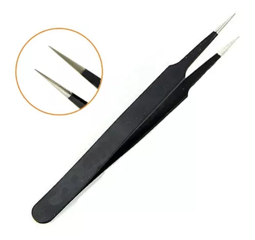 Tweezer Pinza Recta Antiestática Punta Larga Fina Baku Bk-11 Vikingotek