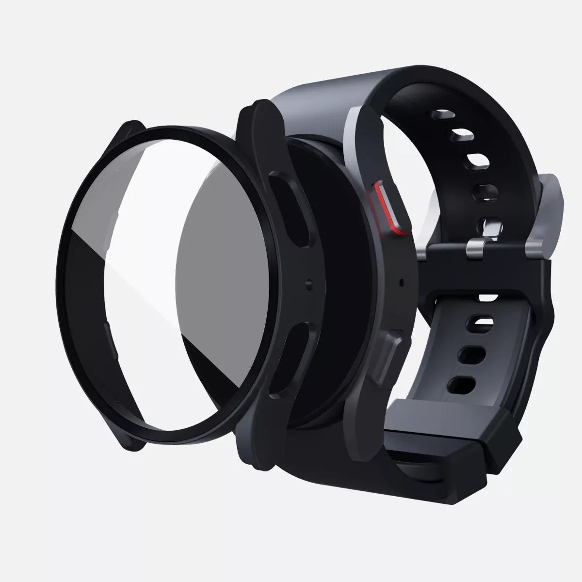 Case Con Cristal Templado 9h, 360° Compatible Con Galaxy Watch 4/5, 44mm  Vikingotek