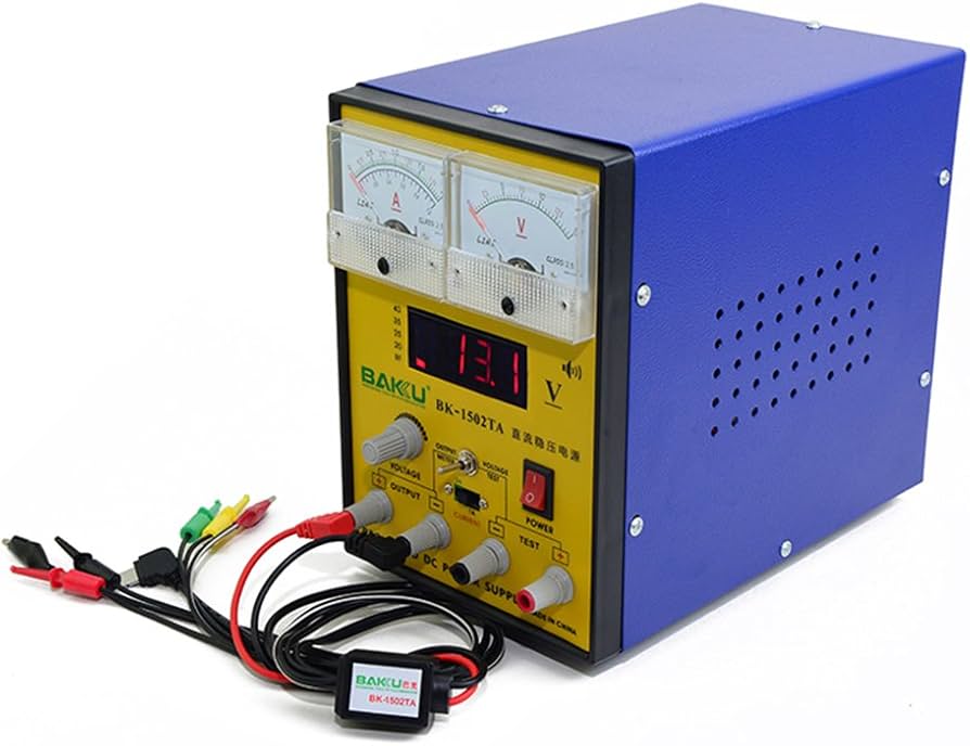 Bakú bk-1502ta DC fuente de alimentación 110v 15V 2A Variable Ajustable Regulado Equipo de precisión digital con visualización LED para teléfonos celulares Vikingotek - Imagen 3