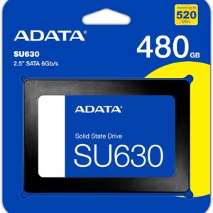 ADATA Unidad de Estado Sólido SSD SU630 480GB 3D NAND , SATA III,QLC,2.5",520 MB/s de lectura y 450 MB/s de escrituraVikingotek