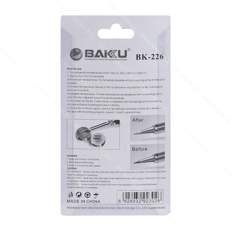 Refrescador Limpiador Para Puntas De Cautin Baku Bk-226 Vikingotek - Imagen 3